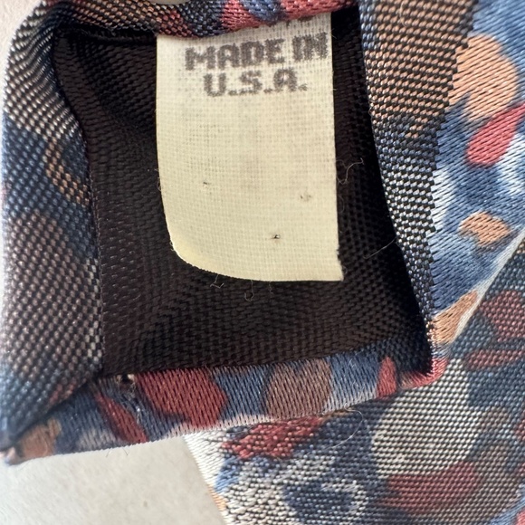 Oscar de la Renta Studio Neck Tie/Multicolor/Blue, Brown, Silver - Picture 4 of 7